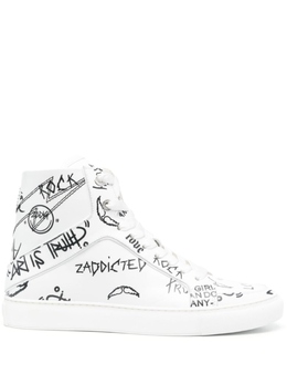 Высокие кеды High Flash Zadig & Voltaire, белый swsn00444 | белый