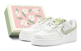 Кроссовки Nike Air Force 1 Skateboarding Shoes Women's Low-top Green/white, зеленый dh2920-111(teams-爱心萌芽女s-box) | green/white