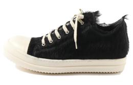 Мужские кеды Rick Owens с искуственным мехом, черно-белый rr02b2891lhl-911