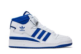 Кроссовки Adidas Wmns Forum Mid высокие с логотипом, белый/синий g57985 | white