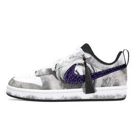 Кроссовки Nike Court Borough Skateboarding Shoes Women's Low-top Grey/white, серый/белый bq5448-115 (team202-墨韵) | gray/white