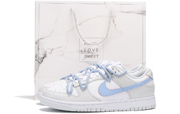 Кроссовки Nike Dunk Skateboarding Shoes Unisex Low-top White, белый hf0730-160(team59-同款灰白蓝勾sbox) | white