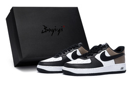 Nike Кроссовки для скейтбординга Air Force 1, унисекс, низкие, коричневые dv0788-001(team80-男女美式摩卡s-box) | black white brown