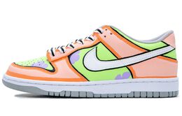 Кроссовки Nike Dunk Skateboarding Shoes Women's Low-top Pink/Green/Orange, зеленый dh9765-001（team241-橘生淮南） | pink-orange-green