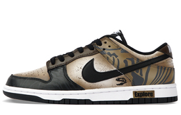 Кроссовки Nike Dunk Skateboarding Shoes Unisex Low-top Brown/Black, белый/черный dd1391-100(team拾柒-男款探险侏罗纪板鞋) | hemp/black/summit white/hemp