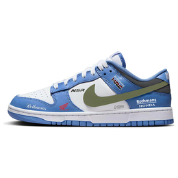Кроссовки Nike Dunk Skateboard Shoes Unisex Low-Top Blue White, синий dv0833-400(team366-美式复古) | blue
