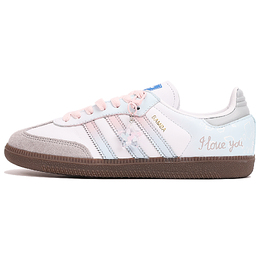 Кроссовки Adidas SAMBA OG Skateboarding Shoes Unisex Low-top Blue/pink/white, голубой b75806(teamthree-海上星星蓝粉) | ultra blue/fire orchid