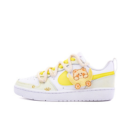 Кроссовки Nike Court Borough Skateboarding Shoes Women's Low-top Orange, цвет Lemon bq5448-100(team189-橘灯) | lemon
