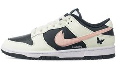 Кроссовки Nike Dunk Skateboarding Shoes Women's Low-top Black/rice/powder, цвет Off White dd1503-101（team144-庄生梦蝶） | off white