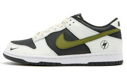 Кроссовки Nike Dunk Skateboarding Shoes Women's Low-top Cloud White/Core Black/Green Spark, цвет Customized cw1590-100(team44-青墨仲夏) | customized