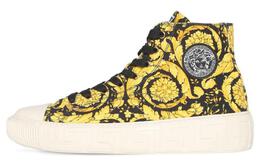 Кеды мужские Versace высокие, желто-черный dsu8403-dte4g_5w08v
