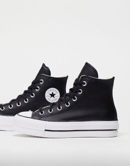 Converse - Chuck Taylor All Star Hi Lift - Высокие кеды из черной кожи 125048475 | nero