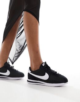 Nike - Cortez - кроссовки унисекс черно-белые из нейлона 132626776 | nero