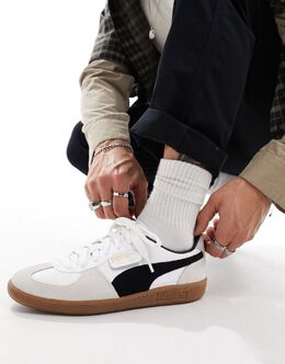 Puma - Palermo - Бело-черные кожаные кроссовки 132250055 | bianco e nero