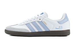 Кроссовки Adidas SAMBA OG Skateboarding Shoes Unisex Low-top White/blue, голубой b75806(team520-男女款约定) | light blue