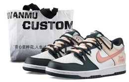 Nike Dunk Low White Peach Summer Женские Кроссовки для скейтбординга Черные Розовые cw1590-100（team144-白桃夏日） | black pink