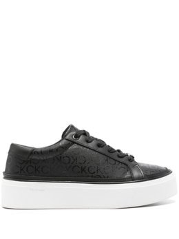 Кроссовки на плоской платформе с монограммой Calvin Klein, черный hw0hw01911 | черный