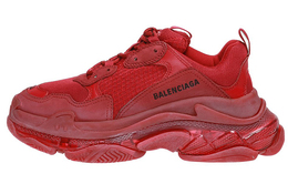 Кроссовки женские Balenciaga Triple S, бордово-красный 544351w09o16016