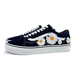 Кроссовки Vans Old Skool Skateboarding Shoes Unisex Low-top Black, черный/белый vn000d3hy28(team352-小雏菊) | black/white