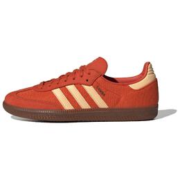 Кроссовки Adidas SAMBA OG Skateboarding Shoes Unisex Low-top Orange Red / Old Red, красный id1453 | orange red / old red