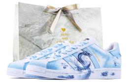 Кроссовки Adidas Superstar Skateboarding Shoes Unisex Low-top Blue, белый eg4958(team168-蓝龙s-box) | white