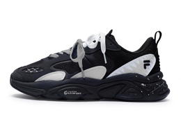 Кроссовки Fila Mars 2 Lifestyle Shoes Men Low-top Core Black/Solid Gray/Flash Red, черный/красный f12m141116fbk(team80-潮汐灰sbox) | core black/solid gray/flash red