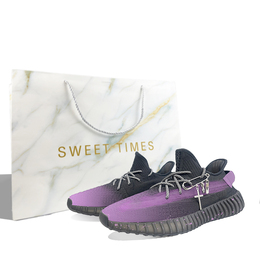 Кроссовки Adidas Yeezy Boost 350 V2 Lifestyle Shoes Unisex Low-top Black/Purple, фиолетовый hq4540(team478-魅惑红尾灯s-box) | black/purple