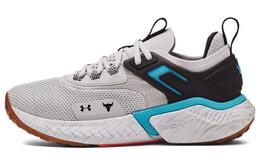 Кроссовки женские низкие серые/синие Under Armour 3025436-101
