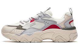 Женские белые кроссовки Anta Cushioned Slip-Top Chunky с низким верхом и противоскользящей подошвой 122348851-5 | ivory white/lime/chalk