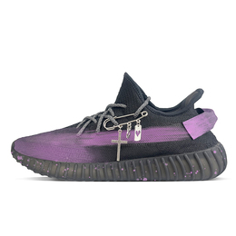 Adidas Низкие повседневные кроссовки Yeezy Boost 350 V2 унисекс, черно-фиолетовые hq4540(team478-魅惑红尾灯) | black purple