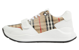 Кроссовки из кожи и клетки, белые, прозрачные, в клетку Burberry 80708381