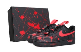 Кроссовки Nike Air Force 1 Skateboarding Shoes Unisex Low-top Black/Red, черный cw2288-001（team69-案发现场sbox） | black