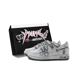 Кроссовки Nike Air Force 1 Low Skateboard женские потертые серые dh2920-111(team186-白昼小兔s-box) | distressed gray