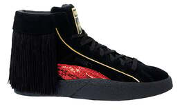 Кожаные женские кроссовки X love charlotte со шнуровкой 371405 01 Puma, черный 3844828 | schwarz