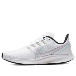Кроссовки air zoom pegasus 36 премиум Nike, белый bq5403-100 | white/black/light green/light purple