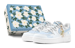 Женские кроссовки для скейтбординга Nike Air Force 1, Light Blue dh2920-111(teams-夏日满天星女s-box) | light blue