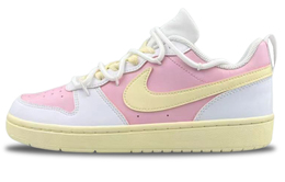 Кроссовки Nike Court Borough Skateboarding Shoes Women's Low-top Pink/Yellow, розовый dv5456-106（team153-反转巴黎） | pink