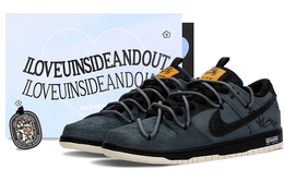 Кроссовки Nike Dunk SB Skateboarding Shoes Unisex Low-top Black/Blue, черный dx6775-400(team62-荆棘) | black
