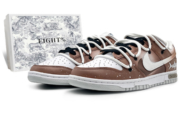 Кроссовки Nike Dunk Skateboard Shoes Women's Low-Top White Brown, коричневый dh9765-102(team131-戈壁荒漠s2) | dark brown