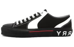 Низкие кеды из парусины Colorblock Black White Burberry 80569291