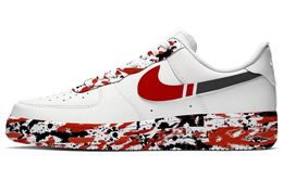 Кроссовки Nike Air Force 1 Skateboarding Shoes Women's Low-top Black/Red/White, белый dd8959-100(team56-红黑泼墨) | white