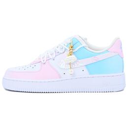 Nike Кроссовки для скейтбординга Air Force 1 женские, низкие, белые dd8959-100(team335-41飘恋) | blue pink white