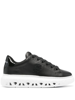 Karl Lagerfeld Ikonik Karl-detailed leather sneakers, черный kl64530n | черный