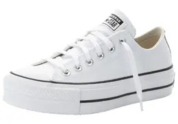 Кроссовки Converse "CHUCK TAYLOR ALL STAR PLATFORM LEATHER", белый 3747463182 | weiß-weiß