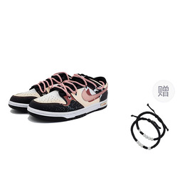 Кроссовки Nike Dunk Skateboarding Shoes Unisex Low-top White/black/pink, черный dd1391-100（team283-爱裔bracelet） | black