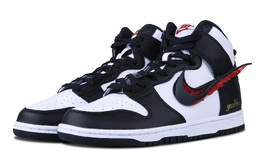 Кроссовки Nike Dunk High Skateboarding Shoes Women's High-top Black/White/Red, черный dd1869-103(teamone-dk德古拉女） | black