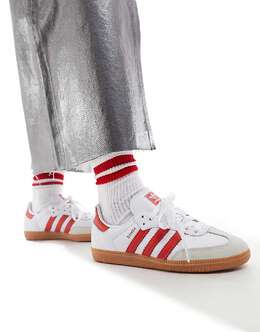Бело-красные кроссовки Adidas Samba 134169666 | multi