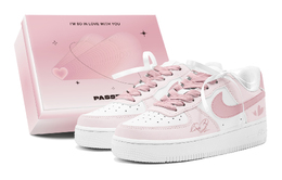 Nike Кроссовки Air Force 1 Air Force 1 Gift Girlish Pink Lover с низким верхом, нескользящие, для скейтбординга, розовые, белые dh2920-111(teams2-少女爱心s-box) | pink