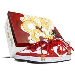 Кроссовки Nike Court Borough Skateboarding Shoes Women's Low-top White/red, красный dv5456-104(team113-喜结良缘s-box) | red