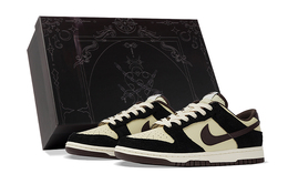 Кроссовки Nike Dunk Skateboarding Shoes Unisex Low-top Black/yellow, черный/желтый dh7913-200(team拾柒-男女款焦黑栗子板鞋) | black/yellow
